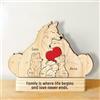 Drawelry Festa della Mamma Puzzle Famiglia Legno Personalizzato, Puzzle Legno Famiglia Personalizzato Animali con 2-10 nomi, Compleanno Natale Anniversario Decorazioni Casa (Lupo)