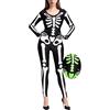 Spooktacular Creations Skeleton Bodysuit Halloween con Motivi Luminosi e Guanti da Scheletro per Donna
