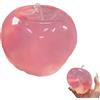 Junjie Pink Apple Squishy Fidget - Palla antistress realistica a forma di arachidi, palline antistress a forma di frutta schiacciabile, giocattolo divertente e morbido, per alleviare lo stress, rilassarsi e