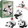 VEQENIFY Set di blocchi da costruzione Panda 3 in 1, Panda Mini Building Blocks, Blocchi impilabili Mini Mattoni Mattoncini Giocattolo, Simpatici Panda Animals Building Set per bambini 8+ anni (A)