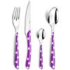 Amefa Scoppiare Piselli Set di Posate da 16 Pezzi, Confezione da 4 Persone, Inossidabile Acciaio Inox 18 EU Bi iniezione plastica, Violino