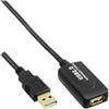 InLine® Cavo USB 2.0 Am/ A F, Attivo Repeater, prolunga, nero, 20m