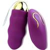 Future of your pleasure Sensual FOPS Vibratore Uovo Telecomandato per Donne 8,5x3 cm Viola in Silicone - Massaggiatore Intimo con 20 Vibrazioni Ricaricabile USB Impermeabile per Coppie e Viaggi M17-7