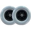 LINONI 2 Pcs Pneumatico sedia a rotelle,pneumatici solidi spessi in PVC, materiale sedia a rotelle in PU,non è necessario gonfiare(Grigio,8 pollici)