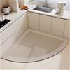 Highdi Tappeto Cucina in Diatomite, Moda a Forma di Ventaglio Passatoia Cucina Antiscivolo, Tappeti Runner Lavabile Assorbimento, Tappetino per Doccia per Bagno Camera da Letto (Beige,90x90cm)