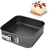 EUBSWA Tortiera 24 cm Apribile, Quadrato Teglia Forno con rivestimento antiaderente per teglia, teglia da forno, stampo per torte