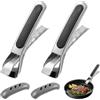 Pluvyze 2 pinze per friggitrice ad aria calda, in acciaio inox, antiscivolo, per friggitrice ad aria calda, per friggitrice ad aria calda, anti-scottature, per cottura e hot pot con 2 coperchi anti-scottature