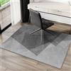 Highdi Grande Tappeto Sedia Ufficio, Moderno Antiscivolo Tappeto per Sedia con Ruote, Antigraffio Tappetino Protettivo del Pavimento per Parquet e Pavimenti Duri Piastrelle (Nero Grigio,100x150cm)