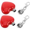 HOMSFOU Portachiavi Fiaschetta Cuore 30ml, Acciaio Inossidabile, Portatile | Campeggio e Viaggi, Chiusura a Scatto, Design Compatto, come Regalo Romantico