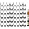 Yitobici Set di 48 bicchierini da shot a forma di uovo, vetro trasparente,bicchieri spessi,piccoli bicchieri da liquore,bicchierini trasparenti,ideali per feste,bar,35 ml (confezione da 48)