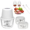 Wapasezyar Tritatutto elettrico da cucina, 400 ml, con ricarica USB, tritatutto per verdure, tritatutto senza fili, mini macchina da cucina per carne, noci, frutta, cipolle (3 tazze)