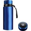 GJV Borraccia intelligente da 680,4 g, con display digitale della temperatura, infusore per tè e caffè, tazza termica a LED a doppia parete, isolamento sottovuoto, in acciaio inox, a prova di perdite,