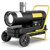 DAHTEC Riscaldatore Diesel Indiretto 20 kW - Termoventilatore Industriale - Serbatoio Grande Capienza 38L - Ruote, Termostato Regolabile - Per Officine, Cantieri, Uso Agricolo