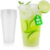 KUOGAS Confezione da 100 Bicchieri Plastica - 0,5 L, Impilabili e Resistenti | Bicchieri Plastica Riutilizzabili, Perfetti per Cocktail, Birra e Altre Bevande - Ideali per Feste, Eventi e Ristorazione
