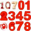 YIYAXIN 9 Pezzi Stampo Torta Numeri Silicone, 0-8 Stampi Torte Numeriche Grandi 10 Pollici, Stampi Dolci Pasticceria Digitale Numero DIY Riutilizzabile per Matrimonio Festa Compleanno Anniversari (Rosso)