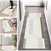 ZUZEKU Tappeto lungo e antiscivolo, per cucina, corridoio, 70 x 300 cm, in poliestere, venduto al metro, personalizzabile, colore: verde