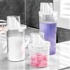 Floweringbeter Contenitore per detersivi per la casa, grande capacità, design in plastica per organizzare gli oggetti essenziali per il bucato (rotondo [1350 ml])