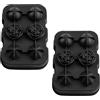 Duronge 2 Pezzi Stampo Ghiaccio, Cubetti Ghiaccio Silicone Grande con Coperchio, 6 Scomparti, 3 Diversi Contenitori per Cubetti di Ghiaccio, Contenitori Ghiaccio per Whisky, Cocktail, Succhi e Caffè