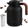 Focenat Caraffa termica 1.5 litri in Acciaio Inox 316, Thermos Caffe, Si mantiene caldo per 24 ore, Caraffa Termica per Caffè, Teiera Termica con Colino da Tè, per bollitori teiere