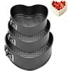 EUBSWA Stampo a cerniera a forma di cuore 12/18/22 cm - 3 pezzi di teglia per torte con rivestimento antiaderente per stampo, teglie, tortiera, teglie per torte