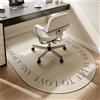 Highdi Grande Tappeto Sedia Ufficio Gaming, Antiscivolo Tappeto per Sedia con Ruote, Stile Alfabeto Antigraffio Tappetino Protettivo del Pavimento per Parquet e Piastrelle (Beige,100x120cm)