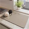 Highdi Tappetino Scolapiatti Assorbente, Grigio Tappetino Macchina Caffe Asciugatura Rapida, Antiscivolo Tappetino Scolapiatti Lavello Cucina per Bar, Club, Cucina (50x60cm,Cachi)