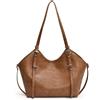 DEERWORD Donna Borse a Mano Borsa a Spalla Elegante Grandi Firmate Marca Tracolla Antifurto PU pelle 79239 1 pz Marrone