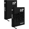 PRESTIGE & DELUXE Agenda compatibile con diario Smemoranda classic Nero Argento16 mesi 2026-2027 F.to Standard 12x16,5 cm Size Lite + portachiave fischietto e penna colorata