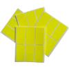 Janrax Confezione da 24 etichette adesive rettangolari, 25 x 50 mm, colore: giallo fluorescente