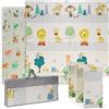 Buddy Baby - Tappetino da gioco per bambini, XXL, 180 x 200 cm, double face, resistente, imbottito, pieghevole, con borsa per il trasporto (Leone/Scimmia)