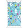 Morbuy Lenzuola con Angoli per Lettino, Fiore Schiacciato Morbido Lenzuola da Lettino, Lenzuola Navicella con Angoli Elasticizzati Lenzuola per Culla per Neonati (140x70cm,Blu lago)
