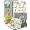 Laleni tappeto gioco bambini pieghevole 120x150x1cm - tappeto bambini impermeabile - tappeto gioco neonato isolante - morbido e protegge dal freddo del pavimento outdoor e indoor - design città