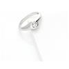 Gioielli di Valenza Anello solitario uomo con diamante in oro bianco 18k