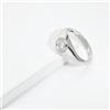 Gioielli di Valenza Anello solitario uomo con diamante 0.30 ct oro bianco 18k