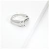 Gioielli di Valenza Anello solitario uomo in oro bianco 18k con diamante 0.40 ct