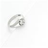 Gioielli di Valenza Anello solitario uomo con diamante 0.50 ct in oro bianco 18k
