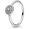 PANDORA Timeless Anello elegante e brillante, in argento con zirconia cubica trasparente, 60