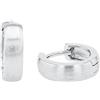 AMOR - Orecchini Unisex Donna Uomo in Argento 925 - Creoli Spazzolati - AMR-E0054