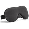 Generico Maschera Per Dormire Occhi in Tessuto Morbido Traspirante, Benda Notte Oscurante con Cinturino Regolabile, Sleep Mask Grigio Scuro