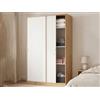 Dmora Guardaroba 2 Ante Waterbury 50x200h cm Marrone Rovere Nodi Appendiabiti 3 Ripiani, Armadio Camera da Letto 2 Ante