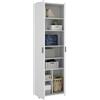 Dmora - Armadio multiuso 2 ante Suretta, Mobile multifunzione portaoggetti, Guardaroba porta scarpe, 61x35h190 cm, Bianco