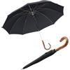 Knirps S.770 Long Automatic Stick Umbrella, Straight, Lightweight, Premium, Italian Maple Wood Handle
