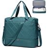 HPLQQ Borsone da Viaggio Donna Bagaglio a Mano Easyjet 45x36x20, Borsa Sportiva Borsone da Palestra con Scomparto per le Scarpe, Borsa da Weekend, Ospedale Parto, Danza,H04-Blu pavone