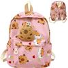 Danbghyuo Zaino per Asilo con Capybara, Capybara Zaino Bambina, Materna Zainetto per Scuola Bambino Mini Zaini Cinghie Regolabili con Fascia Toracica Regali