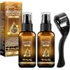 Ycaaeo 2 Pezzi Biotina Spray Crescita Capelli, Biotina Crescita Capelli Siero, con 5mm Derma Roller, Biotina Siero per la Crescita Dei Capelli, Essenza Spray per Stimolare la Crescita dei Capelli/Barba