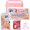 Generico SANI GRI Mommy Box Kit Valigia Parto Donna - Kit Maternità Ospedale con Asciugamani Monouso Post Parto, Telo Doccia Monouso, Tovagliette Intime Ciclo Bidet, Pochette e Card Omaggio (rosa)