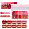 New Cover Jelly Lip Gloss Palette di 10 colori Nude Cream Lip Palette Lucido Liscio Morbido Lip Stain Rossetti Set Lunga Durata Lip Gloss Lip Color Palette con Pennello per Ragazze e Donne Trucco