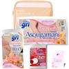 Generico SANI GRI Mommy Box Kit Valigia Parto Donna - Kit Maternità Ospedale con Asciugamani Monouso Post Parto, Telo Doccia Monouso, Tovagliette Intime Ciclo Bidet, Pochette e Card Omaggio (Beige)