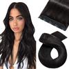 Silk-co Extension Clip Capelli Veri Fascia Unica #1B Nero Naturale 80g Double Weft 40cm Remy Human Hair Extension 3/4 Full Head