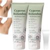 tuqieui Cyperus Rotundus - Crema depilatoria a base di erbe, crema depilatoria naturale delicata per corpo e zona bikini con raschietto, 2 in 1 (2 pezzi)